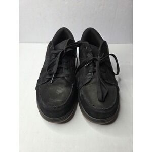 Brahma Mens Black Work Shoes Oil Slip Resistant Low Top Sneakers Size 9.5